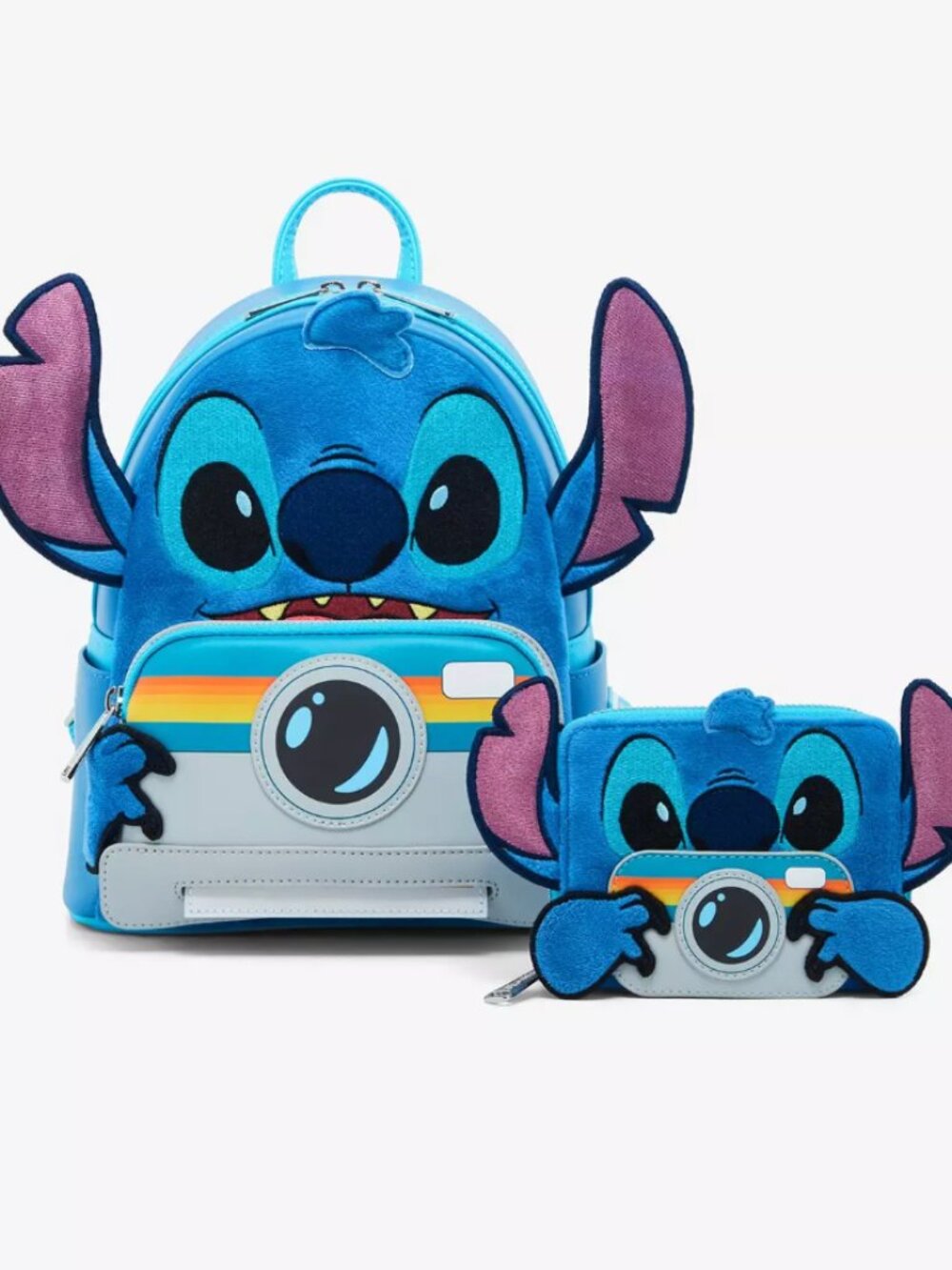 Loungefly Disney Lilo & Stitch Figural Stitch with Camera Mini Backpack